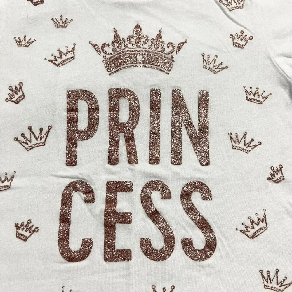 Children's Place 7-8Y Sparkly Princess Crown Shirt